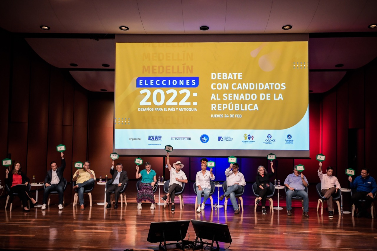 Justicia, ambiente y educación, ejes del debate de candidatos al Senado en Eafit