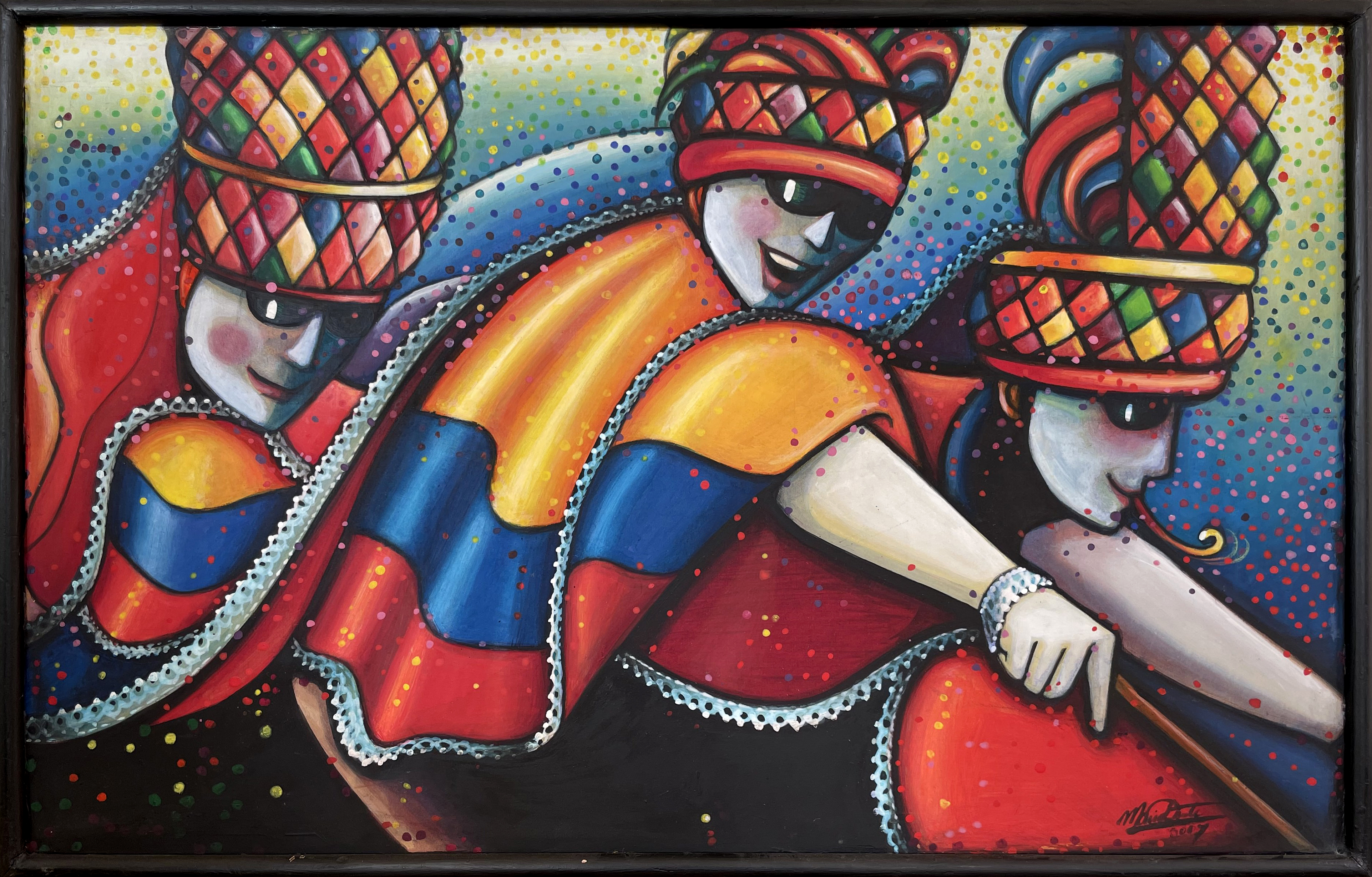 Pintura de la serie "Fiestas y ferias" del artista Mario Duarte Raad.