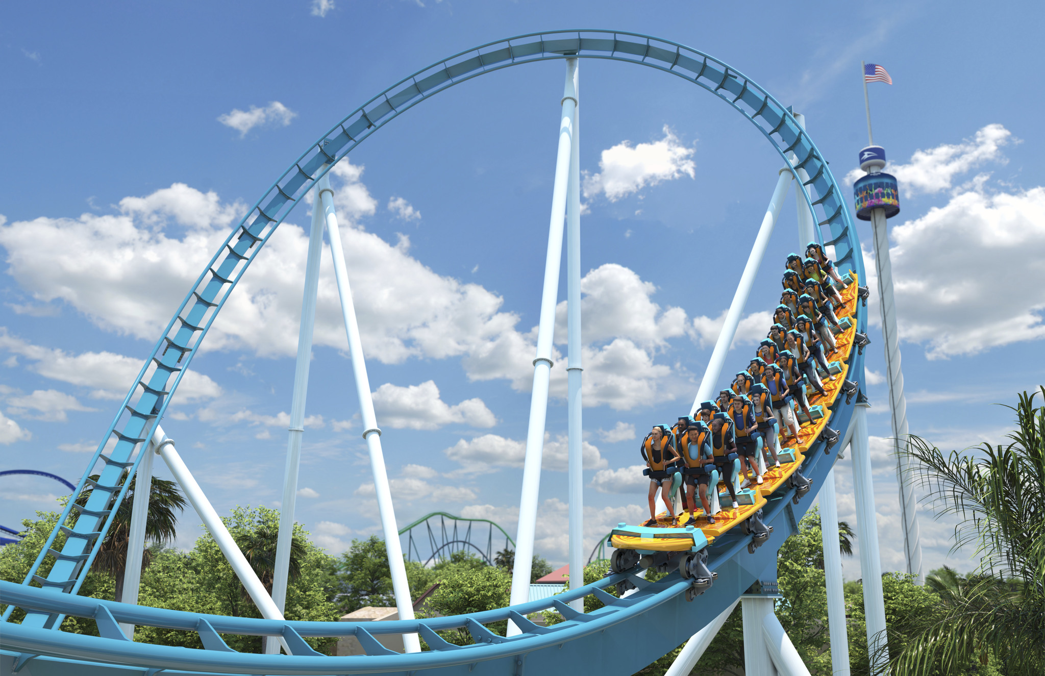 En fotos: ¿Cómo será la novedosa montaña rusa que abrirá SeaWorld Orlando en 2023?