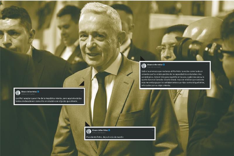 Los trinos del expresidente Uribe en choque con el presidente Petro