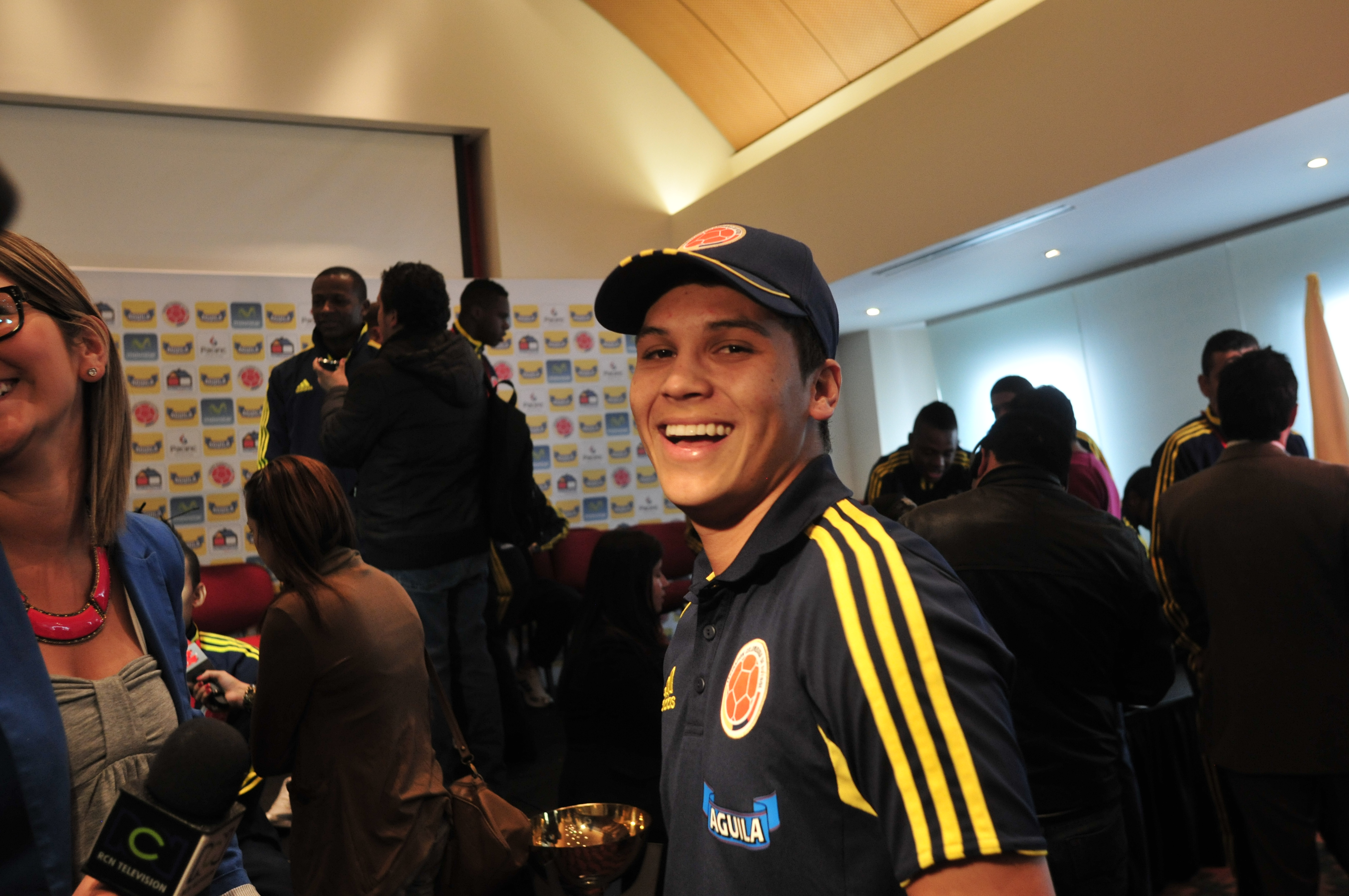 Futbolista, volante de la selección Colombia Sub-20 campeón suramericano 2013 del torneo disputado en Mendoza (Argentina), rueda de prensa.