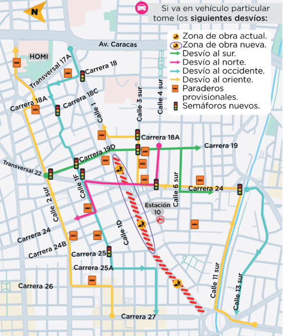 Desde las 7:30 a.m. y hasta las 6:30 p.m. habrá cierre parcial. En la noche, un cierre total.