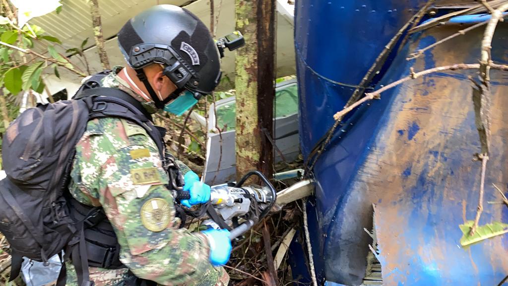 Rescate de víctimas de aeronave desaparecida