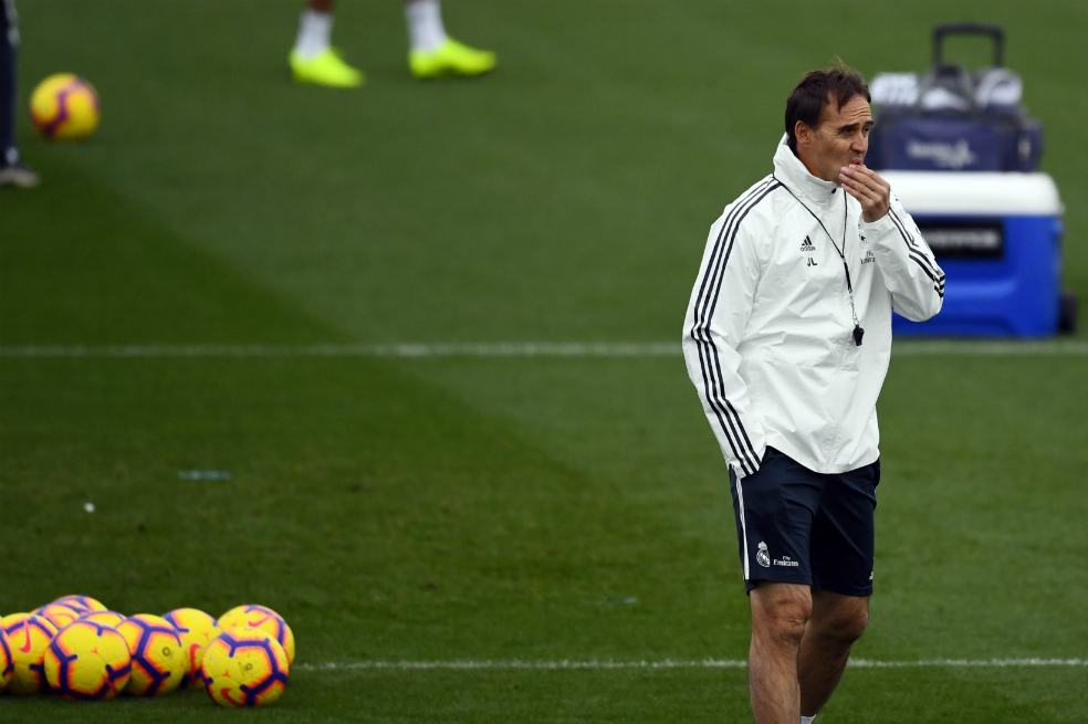 Julen Lopetegui dirigió entrenamiento del Real Madrid a la espera de su salida