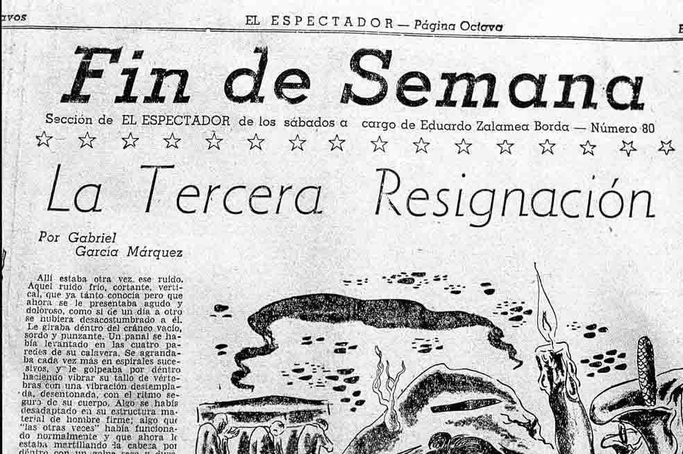 Facsímil del primer cuento publicado por Gabriel García Márquez en El Espectador, en septiembre de 1947. / Archivo