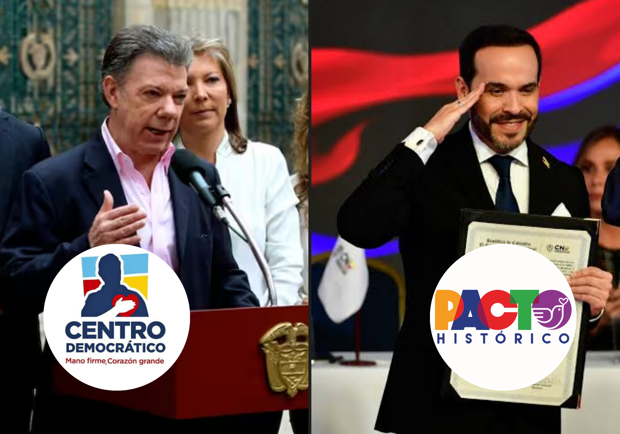Centro Democrático faltó a la posesión de Santos; el Pacto hará lo mismo con De la Espriella