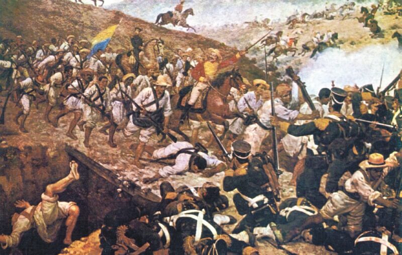 Pintura de la Batalla del Puente de Boyacá, que se conmemora cada 7 de agosto. / Wikipedia