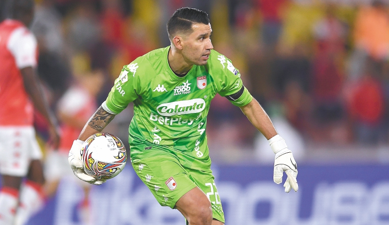 El hoy concejal de Bogotá, Leandro Castellanos, durante su etapa como jugador de Santa Fe.