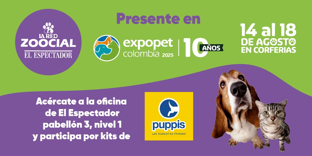 La Red Zoocial y Puppis premiarán dueños de mascotas con kits en Expopet