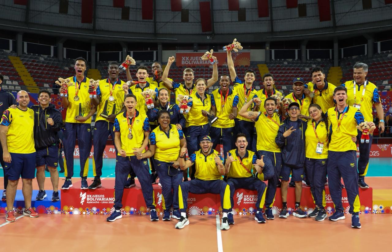 Colombia, campeón bolivariano en vóleibol.