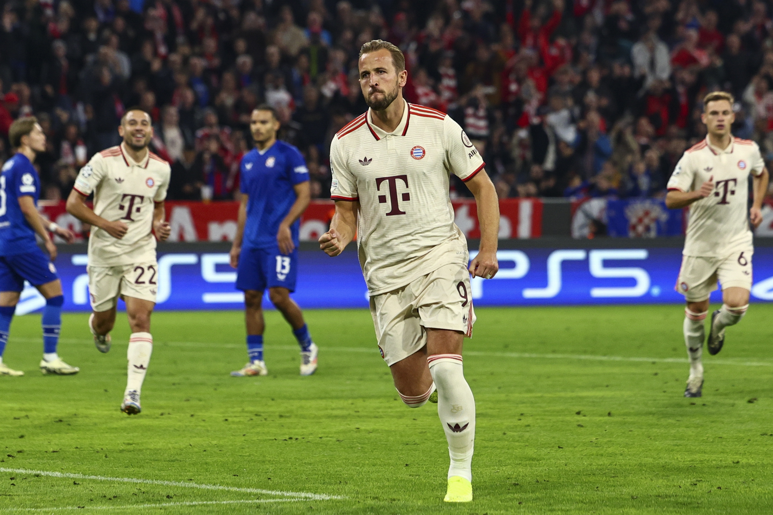 Goleada histórica del Bayern Múnich al Dinamo Zagreb de la mano de Harry Kane
