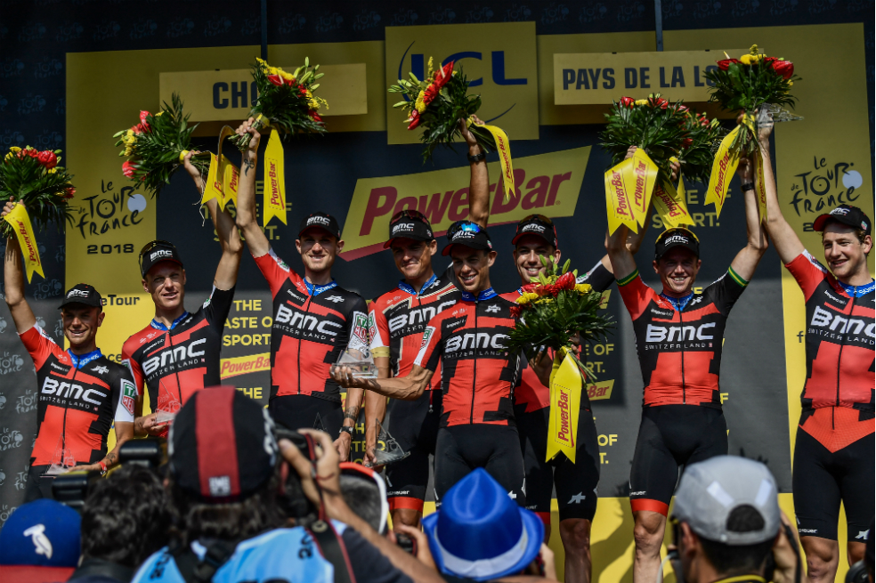 El BMC ganó la contrarreloj por equipos en el Tour de Francia 2018