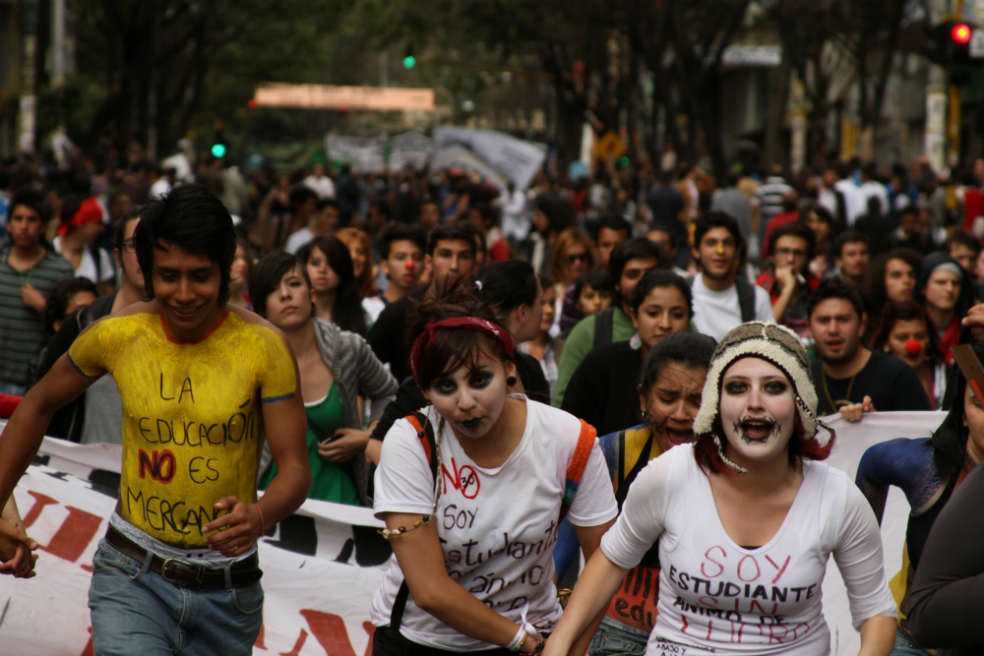 Se adelantaron las marchas de las universidades públicas de Bogotá