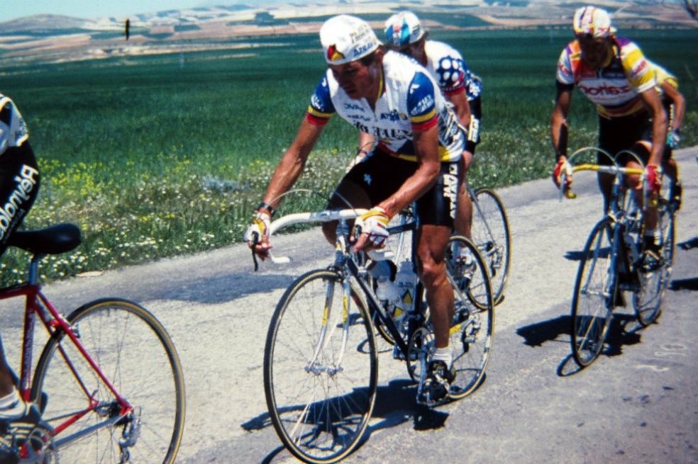 Patrocinio Jiménez en el Tour de Francia de 1983. Fue segundo en la montaña y 17° en la clasificación general.