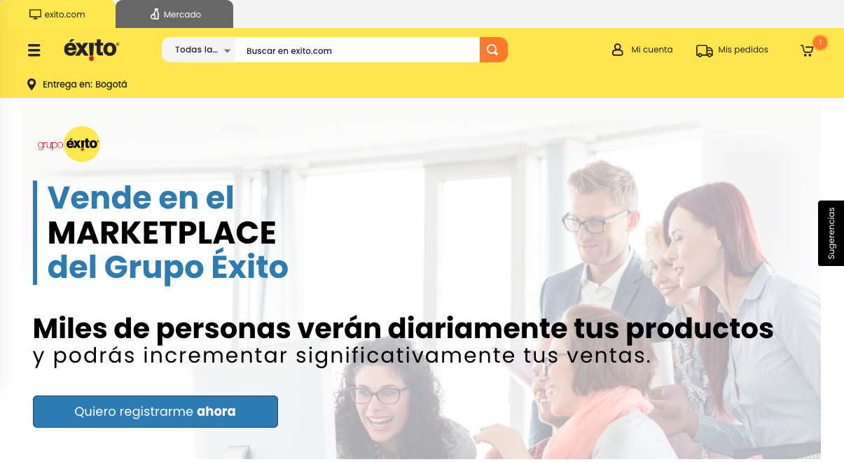 Podrán exhibir sus marcas frente a más de 8 millones de clientes que compran en Grupo Éxito.
