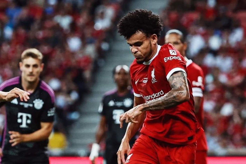 Luis Díaz, en la pretemporada con Liverpool.