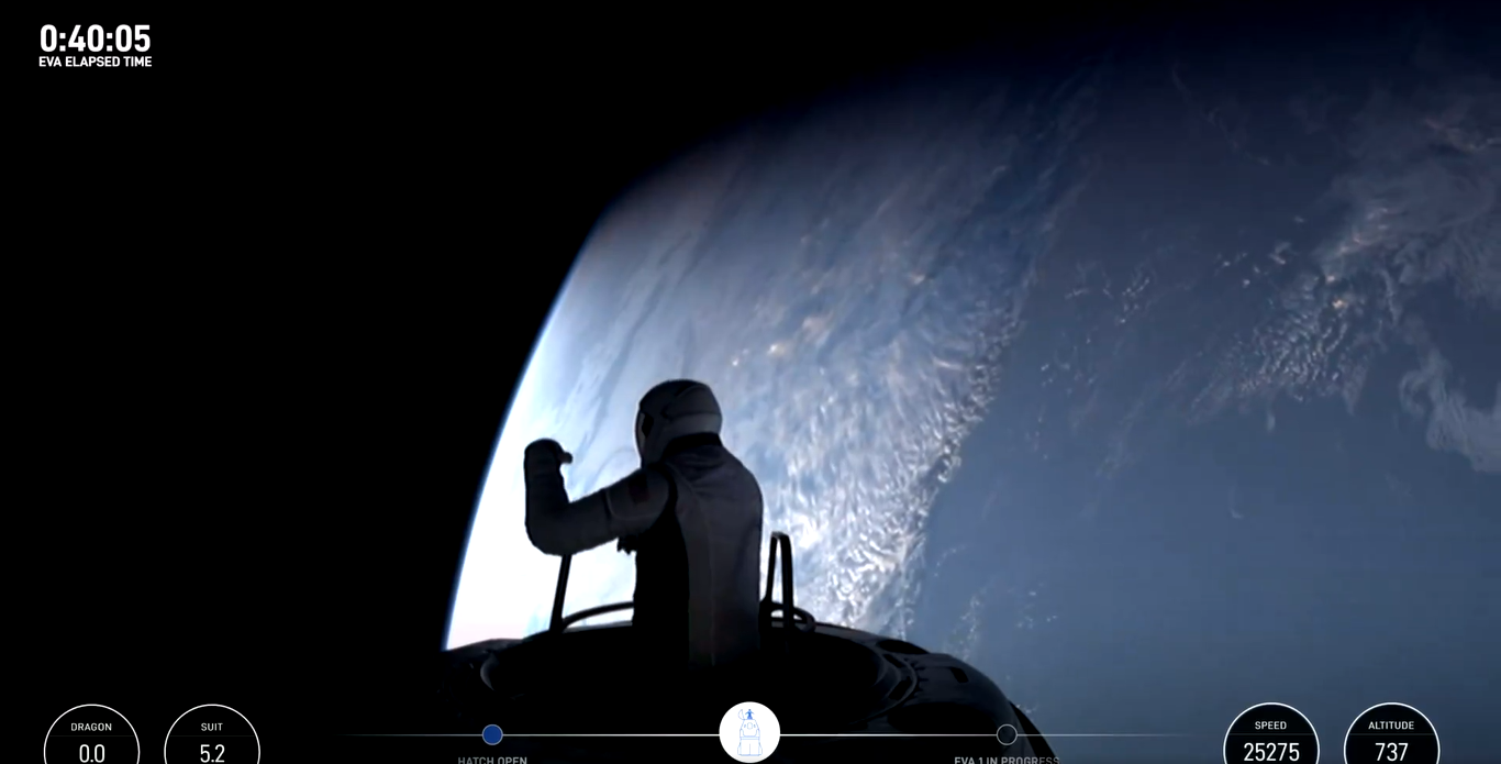 Polaris Dawn logró con éxito la primera caminata espacial privada de la historia
