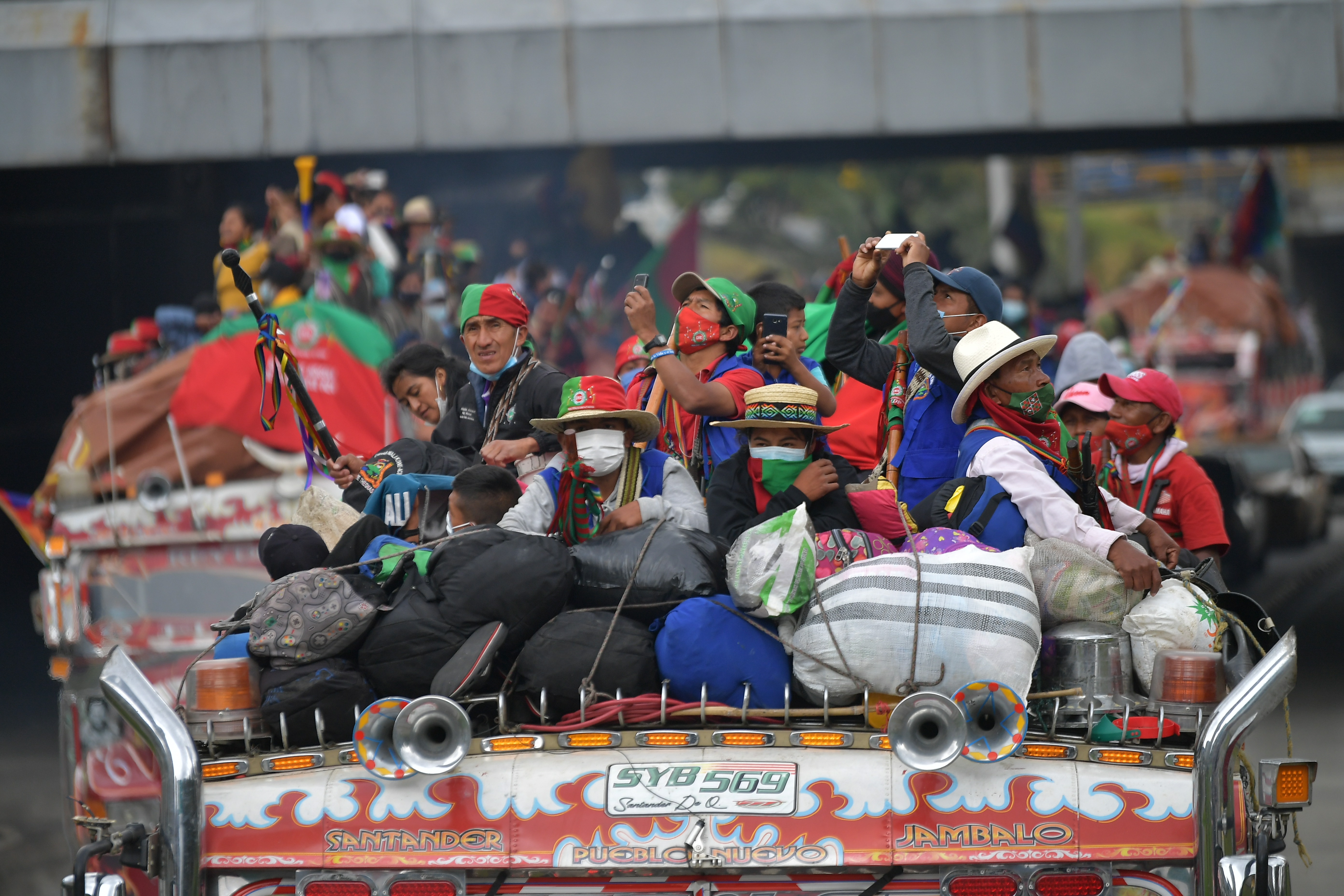 Aspectos de la llegada y estadía del Consejo Regional Indígena del Cauca (CRIC) Minga Indígena durante el paro nacional en la capital