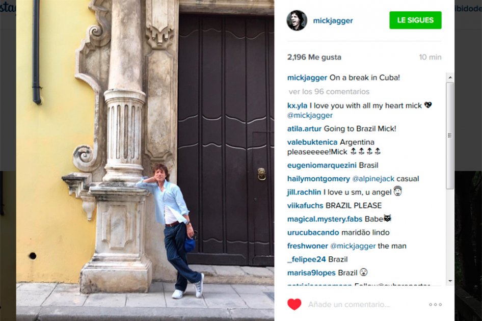 Mick Jagger está de visita en Cuba