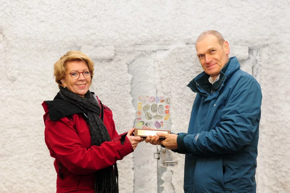 Daniel Debouck en  la Bóveda Global de Semillas de Svalbard, en Noruega, el depósito de semillas más grande del planeta.