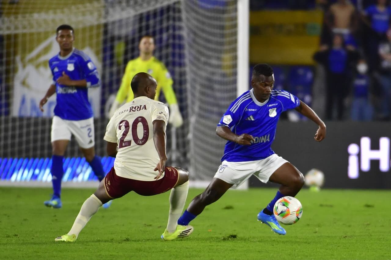 Carlos Darwin Quintero lleva dos goles con Millonarios. El primero contra Boston River en Copa Sudamericana, y el segundo contra América de Cali en la Liga Betplay.