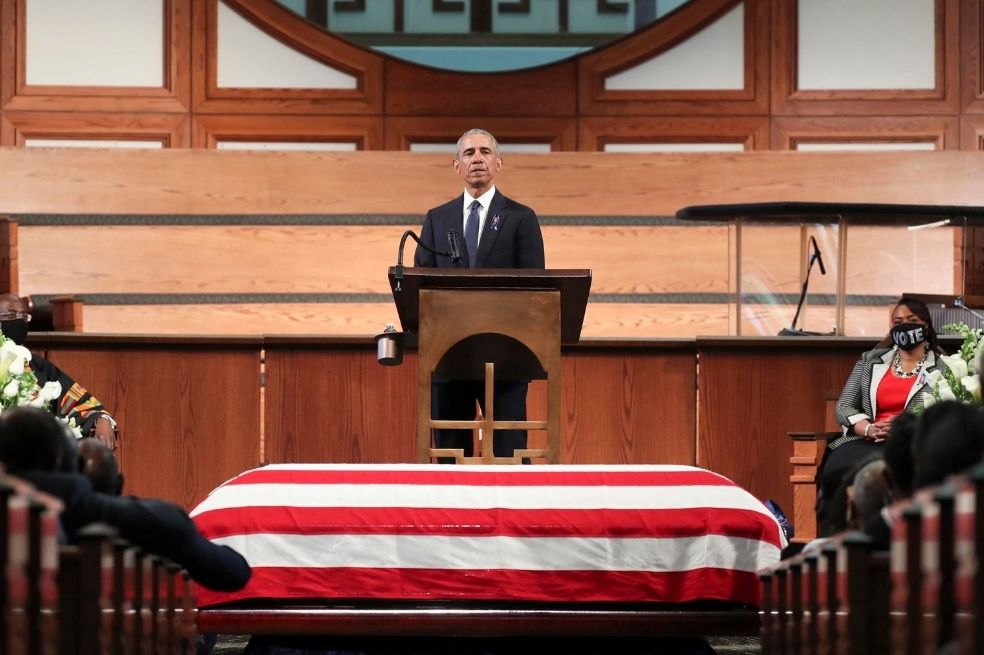El emotivo funeral de John Lewis también fue un llamado a la acción contra Trump
