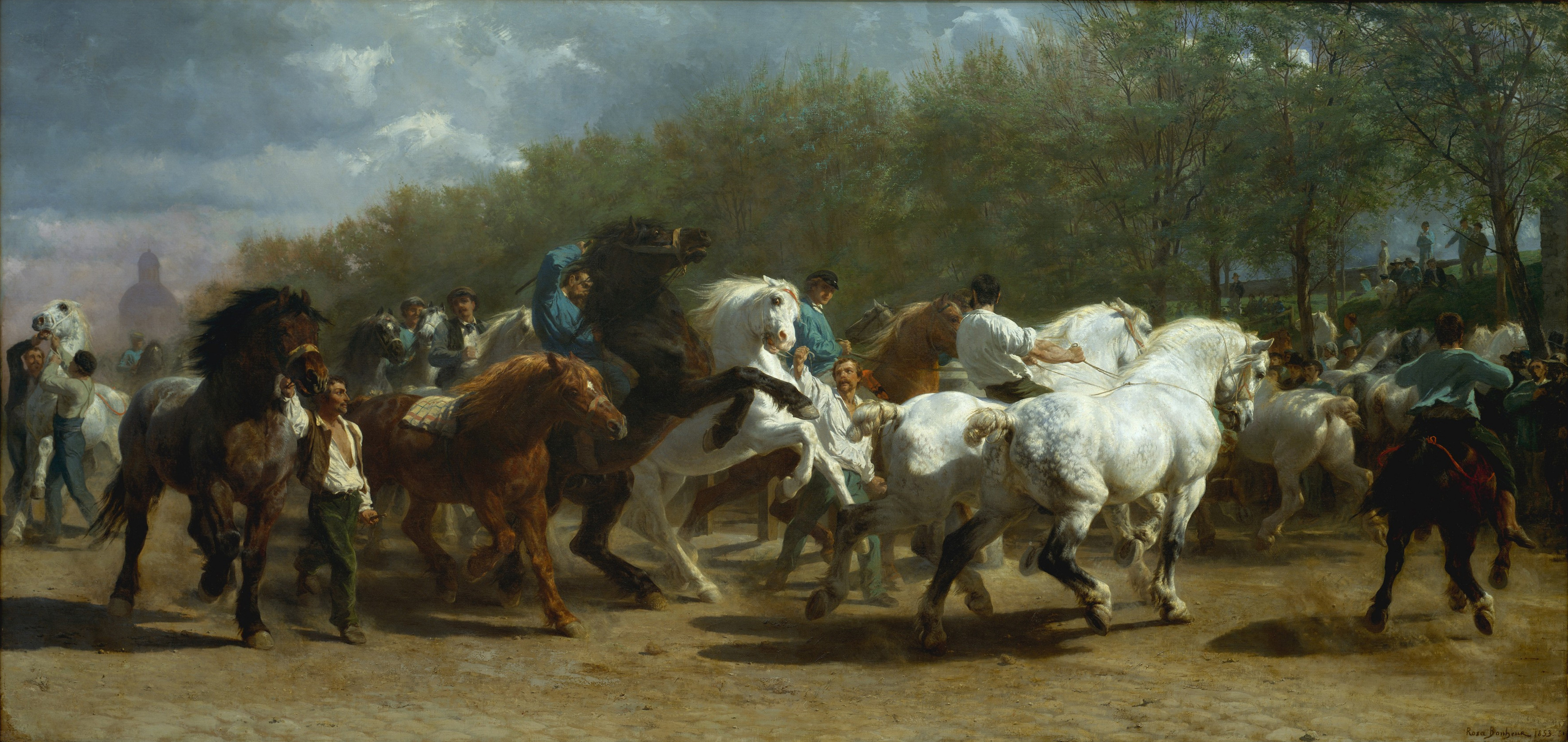 "La feria del caballo" (entre 1852 y 1855) de Rosa Bonheur.