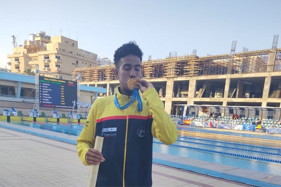 Colombia sigue cosechando oros en el Mundial júnior de Natación con aletas