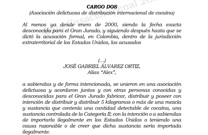 Aparte del concepto de la Corte Suprema de Justicia sobre la extradición de alias "Alex"