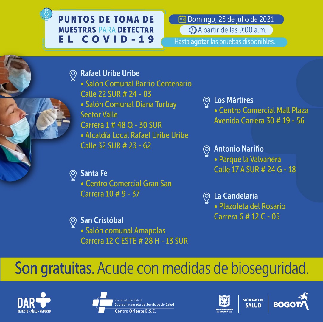 Pruebas Covid gratuitas