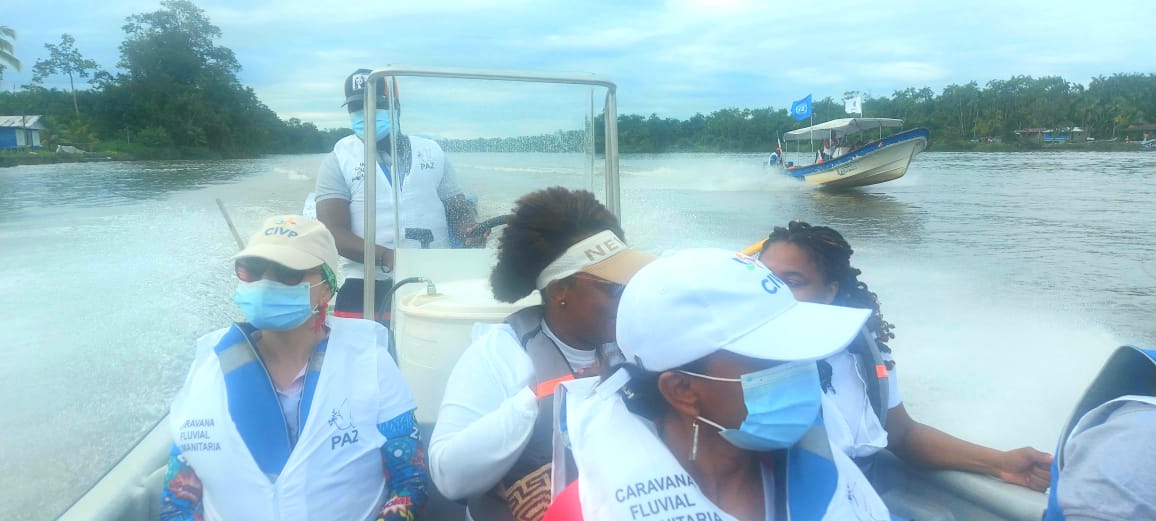 La caravana fluvial se realizó en los municipios de Guapi, López de Micay y Timbiquí.