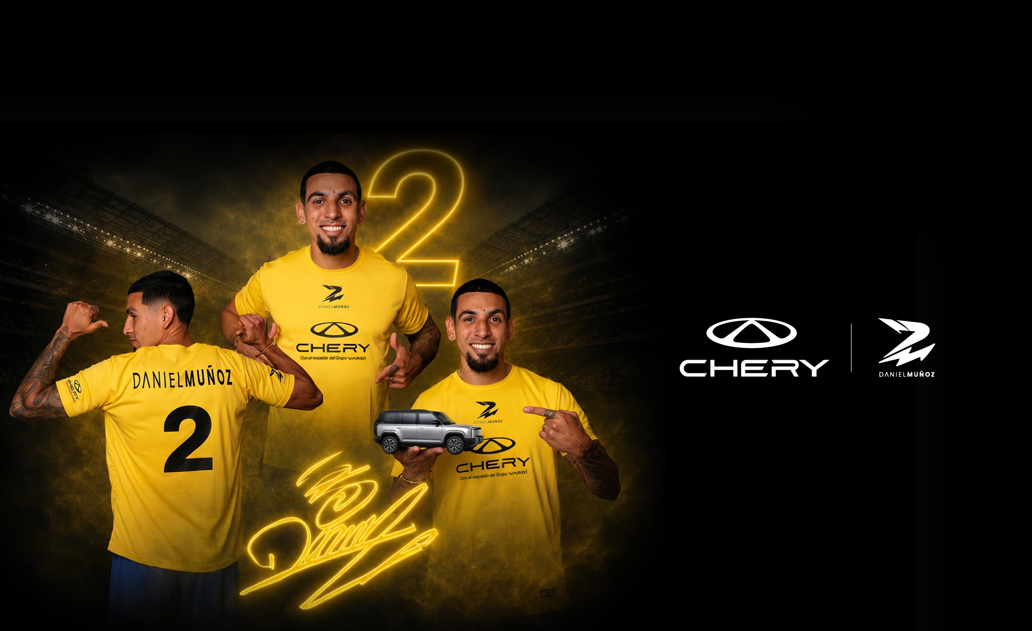 Daniel Muñoz es el nuevo embajador de Chery Colombia