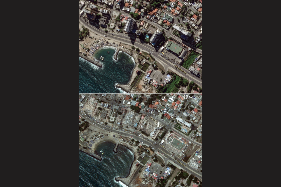 Estas imágenes muestran un antes y un después en Caraballeda, estado La Guaira, tras los terremotos consecutivos que golpearon Venezuela.