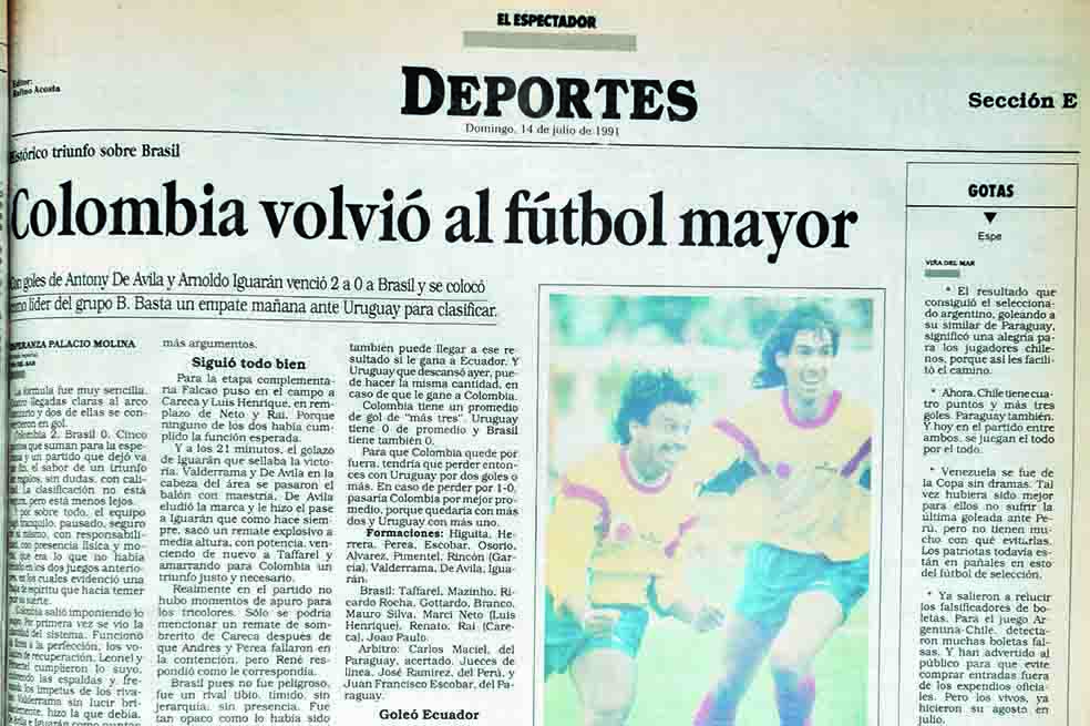 La vez que Colombia le ganó a Brasil