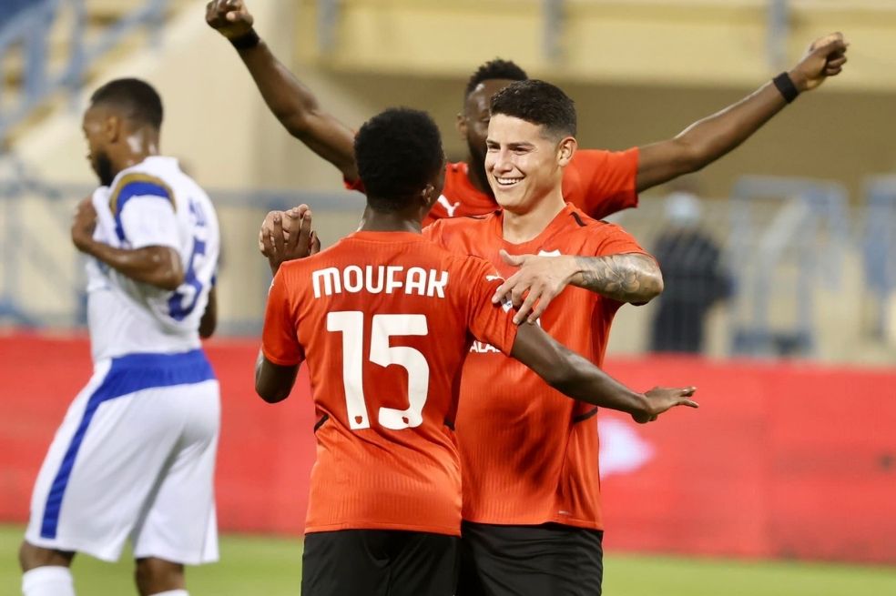 James Rodríguez marcó su primer gol con Al-Rayyan en la victoria sobre Al-Sailiya