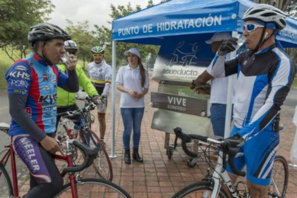 Estos son los puntos de hidratación en Bogotá durante el Día sin carro y sin moto