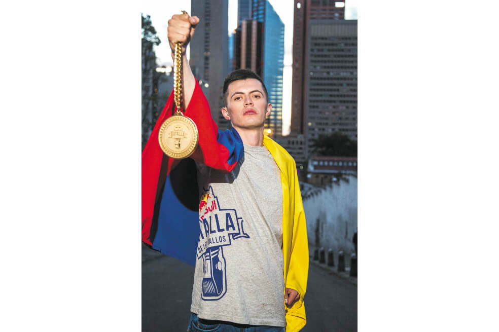 Martín Martínez, Carpediem, había sido finalista de la Batalla de los Gallos Colombia en el 2018. Este año logró el título. / Cortesía
