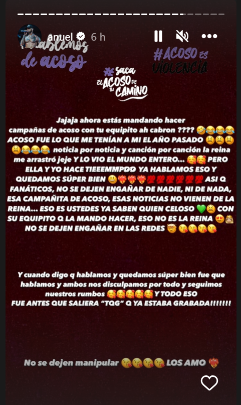 Karol G y Anuel AA hablaron y “se disculparon por todo” ¿Cuándo fue la llamada?