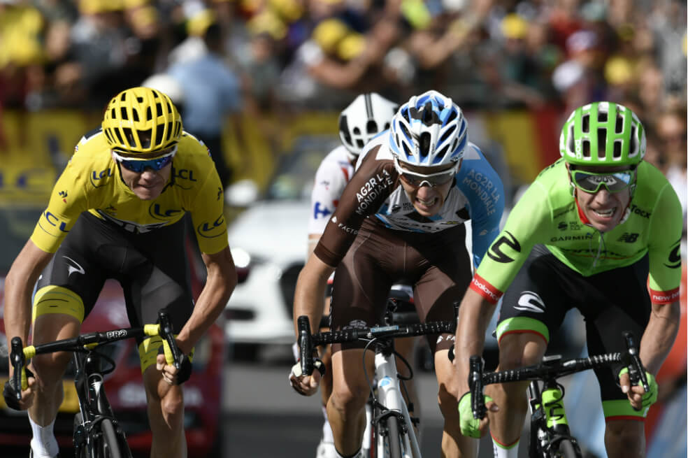 Rigoberto Urán se encontró con Chris Froome en Mónaco