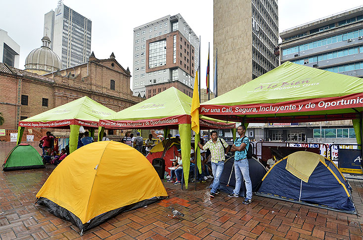 Vocero de campamento por la paz en Cali denuncia amenazas