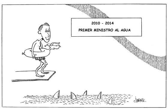 Primer ministro al agua