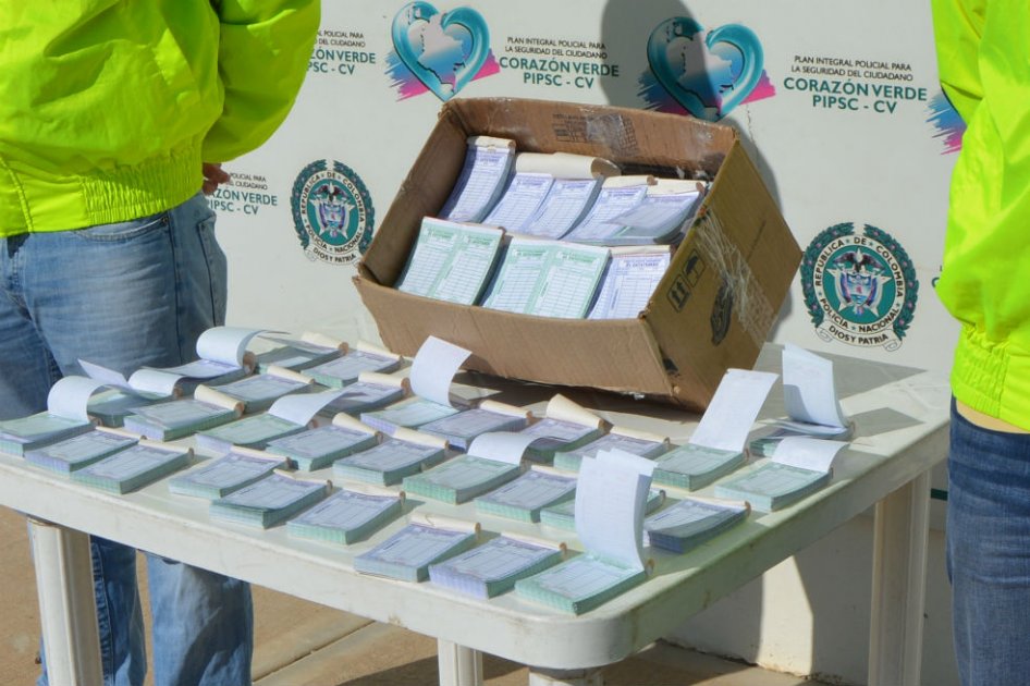 Incautan 1.800 papeletas de chance ilegal en Girardot