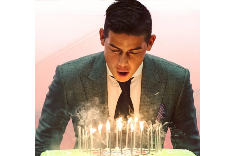 James Rodríguez celebró sus 27 años en una fiesta con Silvestre Dangond