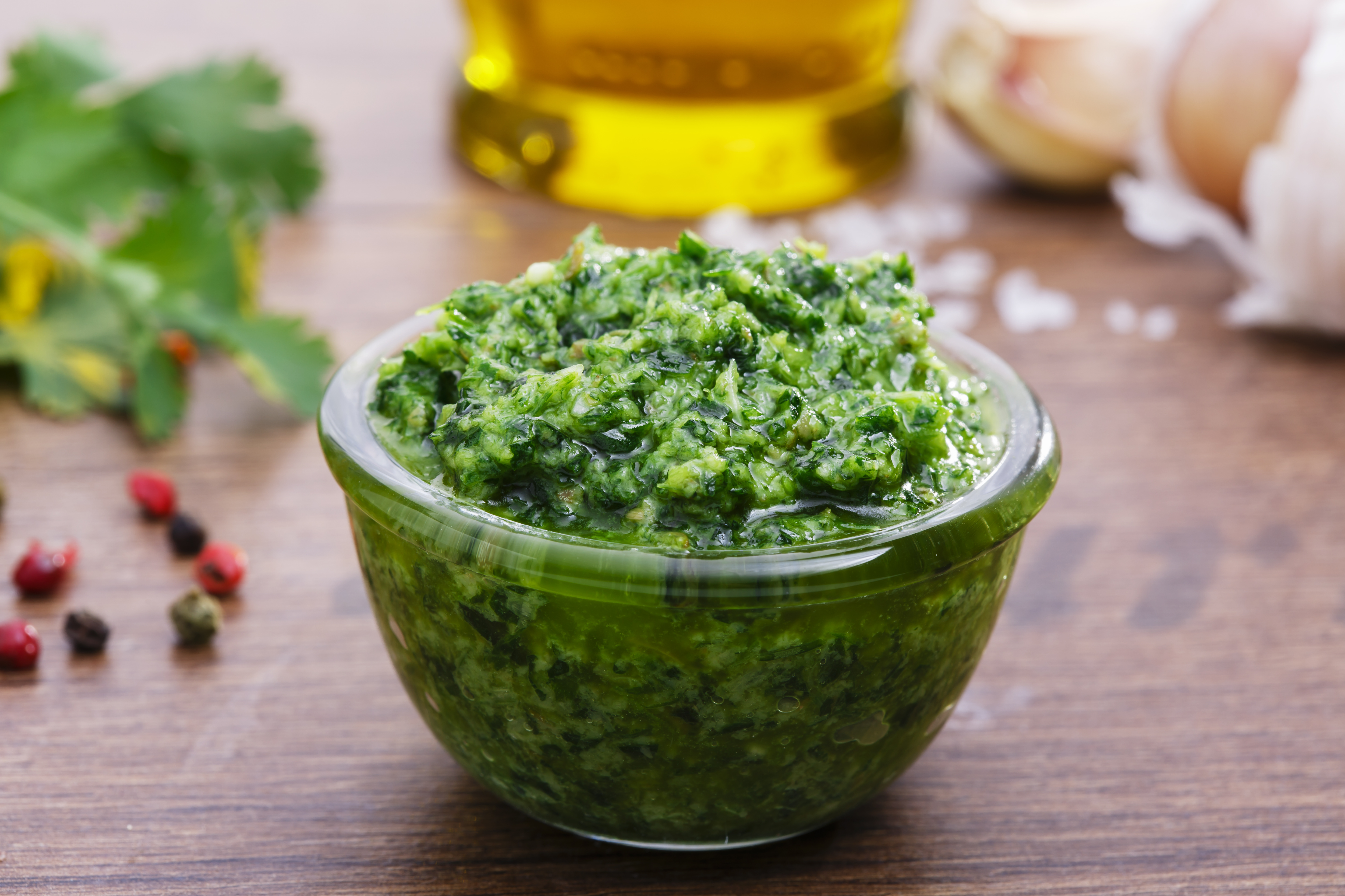 Salsa de espinaca y cilantro