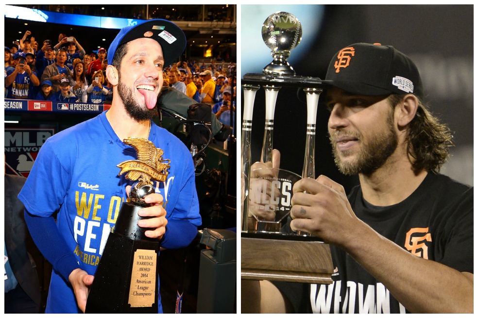 James Shields, de Kansas City. /AFP. Madison Bumgarner, de los Gigantes. / EFE