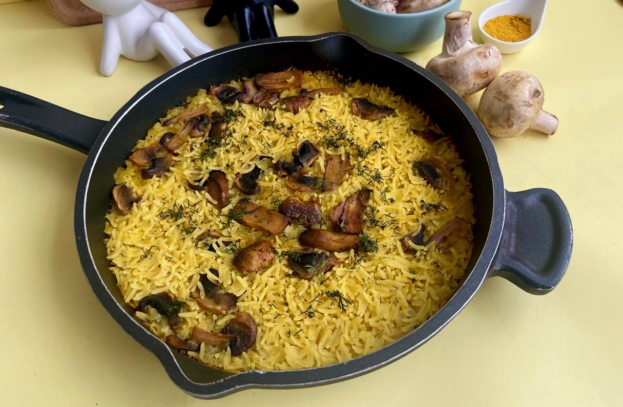 Receta: arroz con curry y champiñones