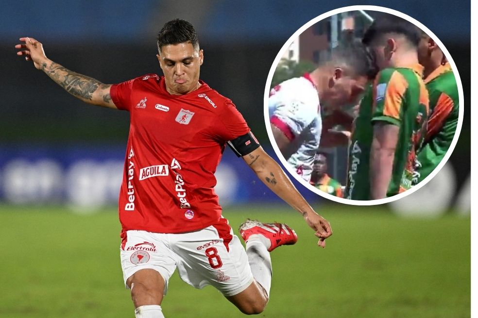 Juan Fernando Quintero fue expulsado al minuto 24' del partido entre Envigado y América por agredir a Daniel Arcila.