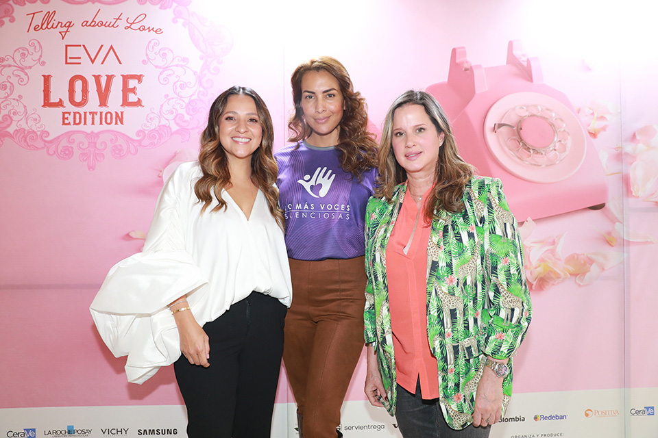 Ana María Gómez, Johanna Moreno y Lina de Vivero
