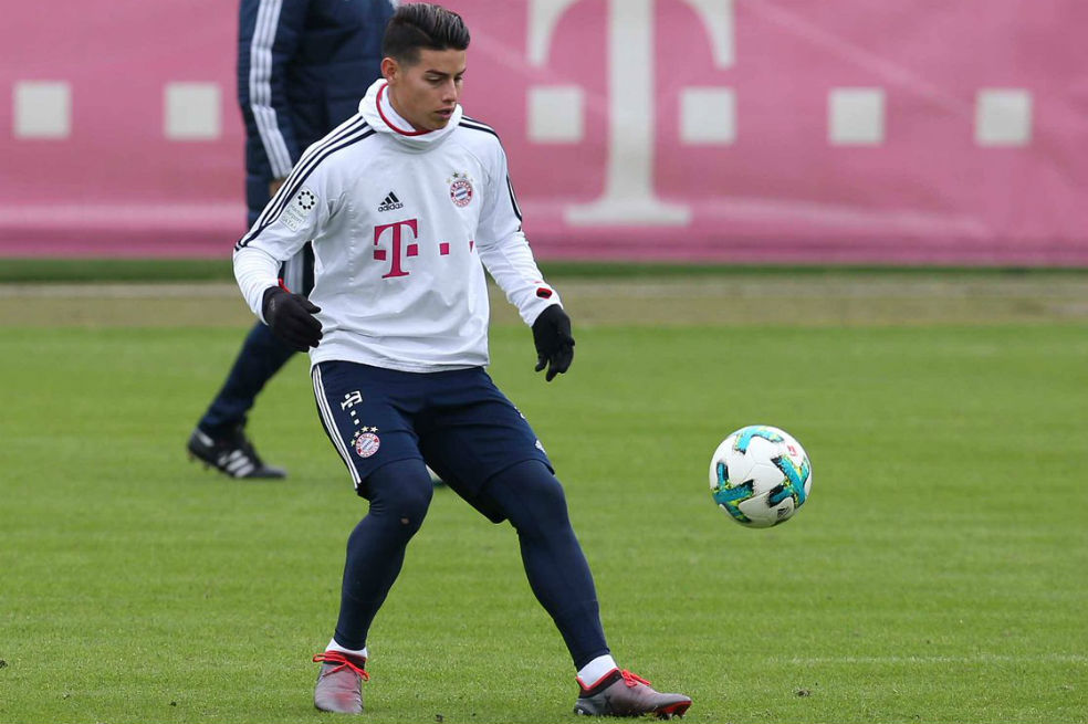 Calienta para la Champions: James no estará con el Bayern frente al Hamburgo