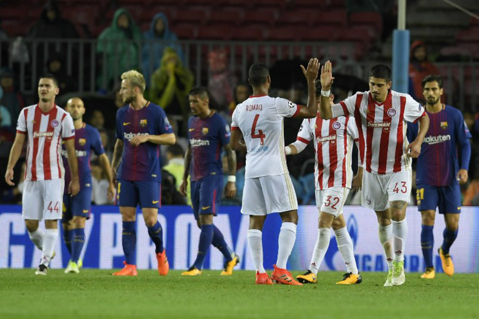 “Pipe” Pardo ingresó al minuto 65 en derrota de Olympiacos ante Barcelona